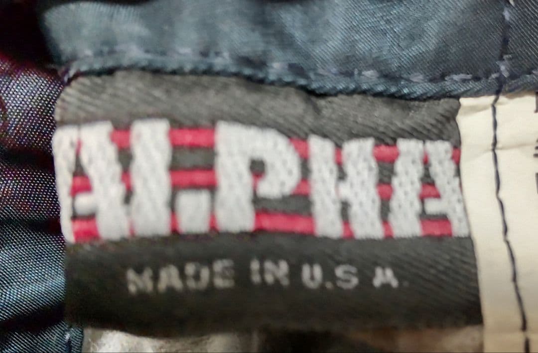 ALPHA MA-1 MIL-J-82790J　ネイビー USA製