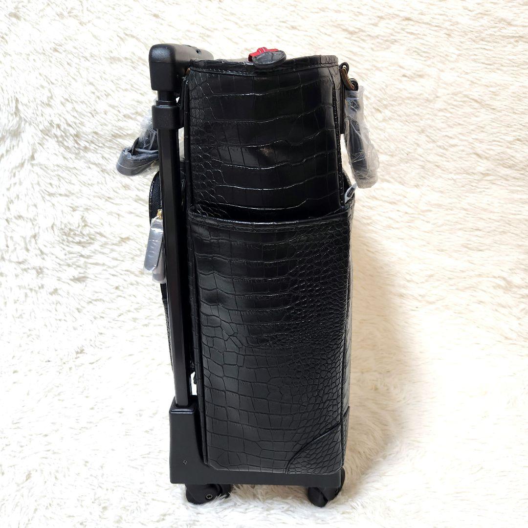 ✨新品✨SWANY スワニー クロコ型押し キャリーバッグ ケース 黒 2way