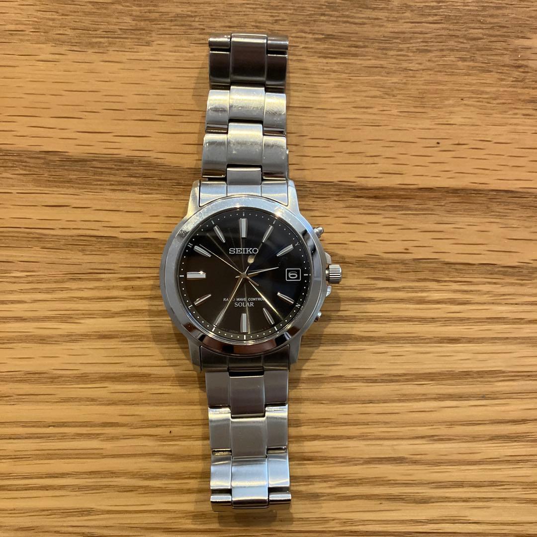 【Mine 】SEIKO ソーラー電波腕時計 SBTM169