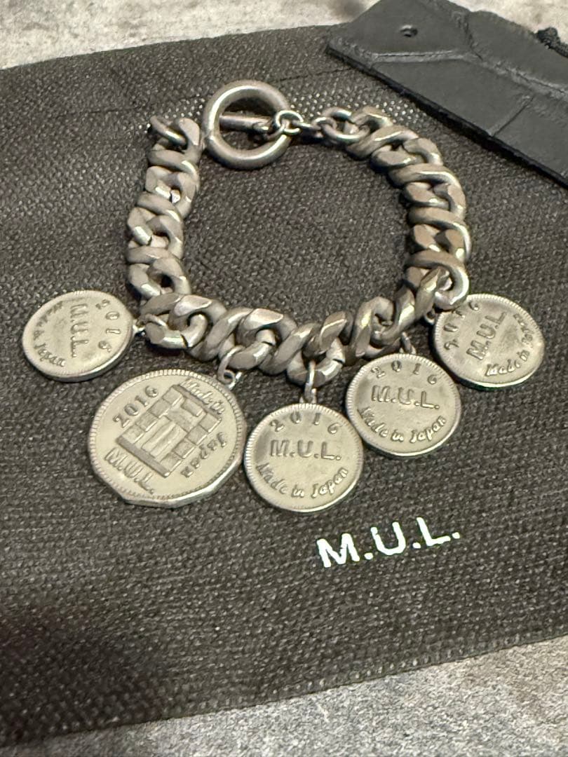【週末値下げ】M.U.L★Iチェーン 5ブレス マットシルバー