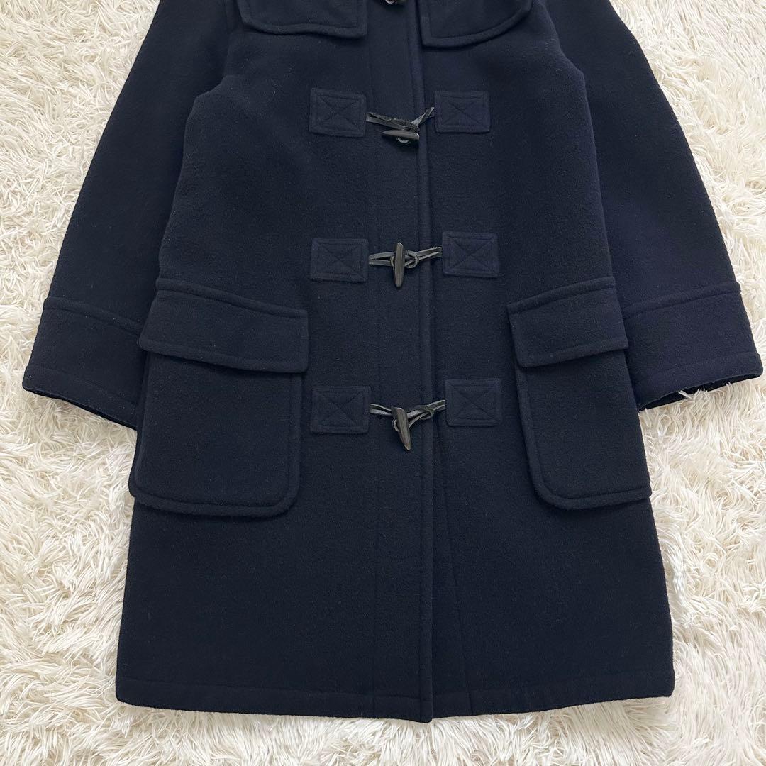 バーバリー ロング ダッフルコート ダブルフェイス ノバチェック 濃紺 L