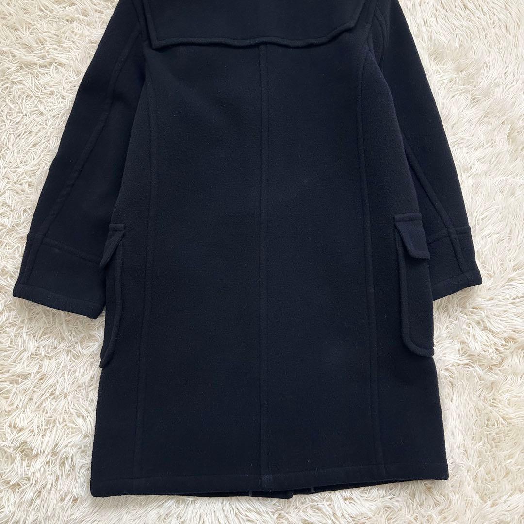 バーバリー ロング ダッフルコート ダブルフェイス ノバチェック 濃紺 L