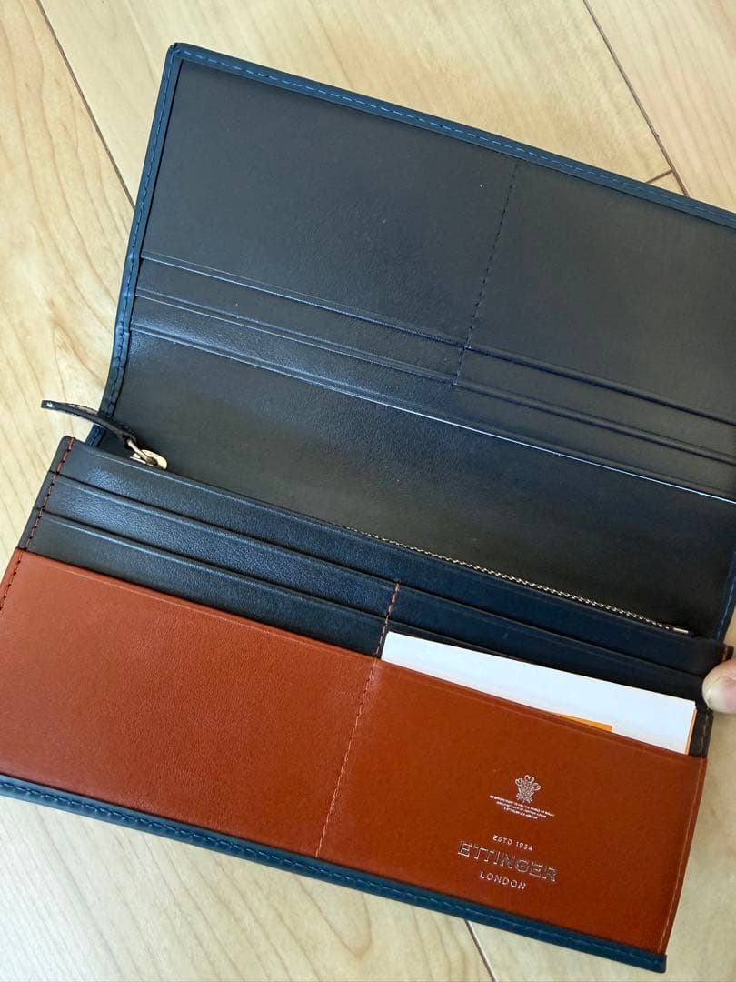 S.S129【新品未使用】　ETTINGER レザー長財布