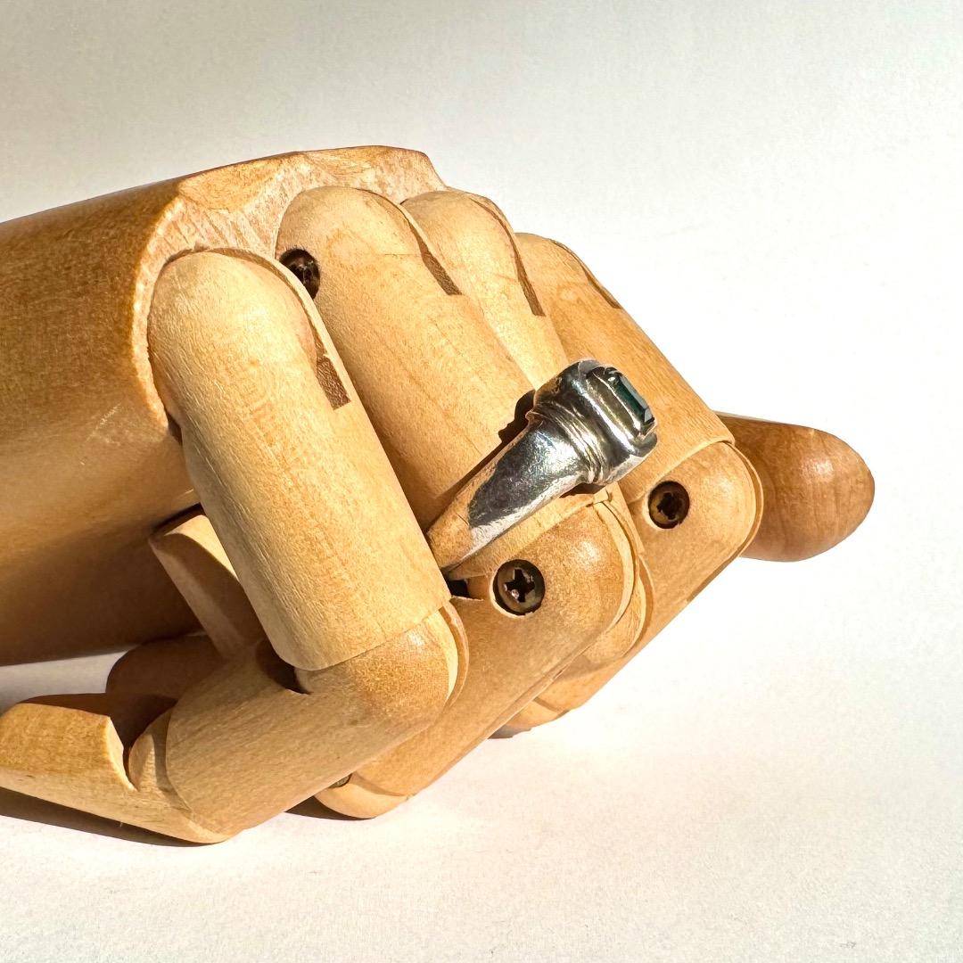 ＊Silver x K18 Combination \"Emerald\" Ring