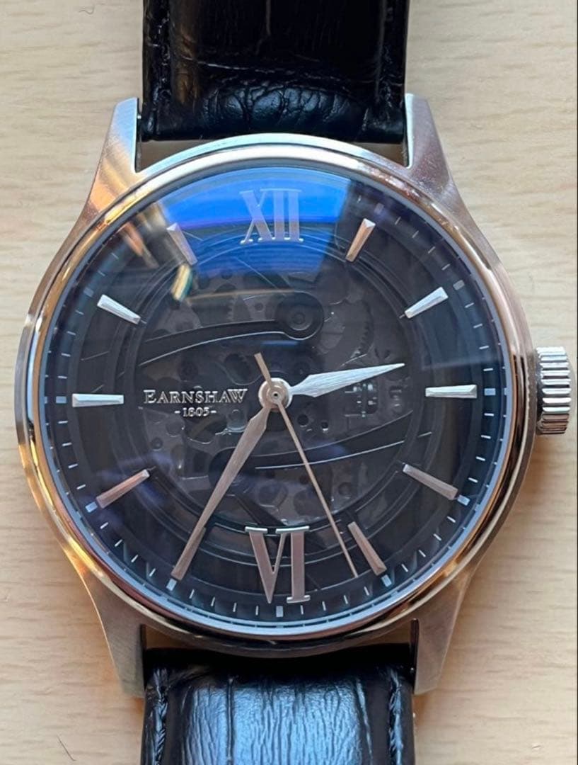 EARNSHAW 1805 レザーストラップ 腕時計