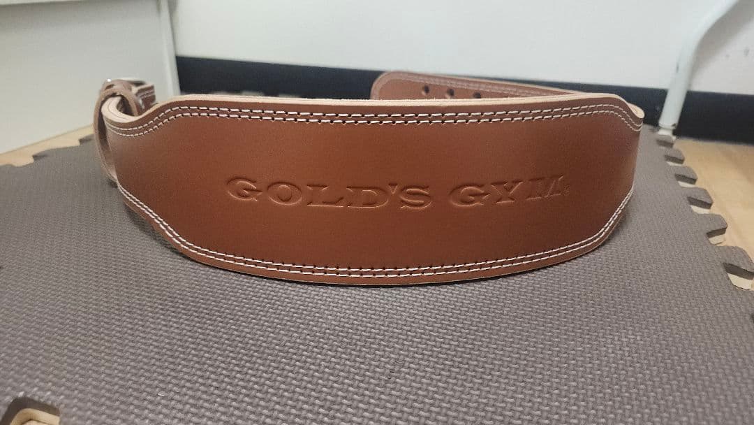 GOLD'S GYM レザー トレーニングベルト　サイズM