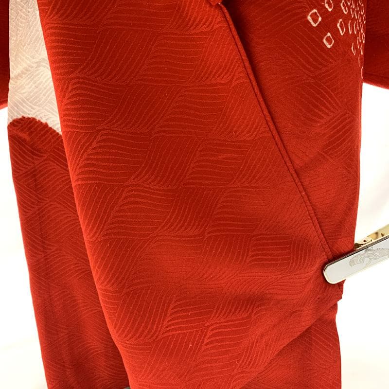 512ag72□七五三 三歳 女児 着物&被布 一つ紋 金駒刺繍□状態良好