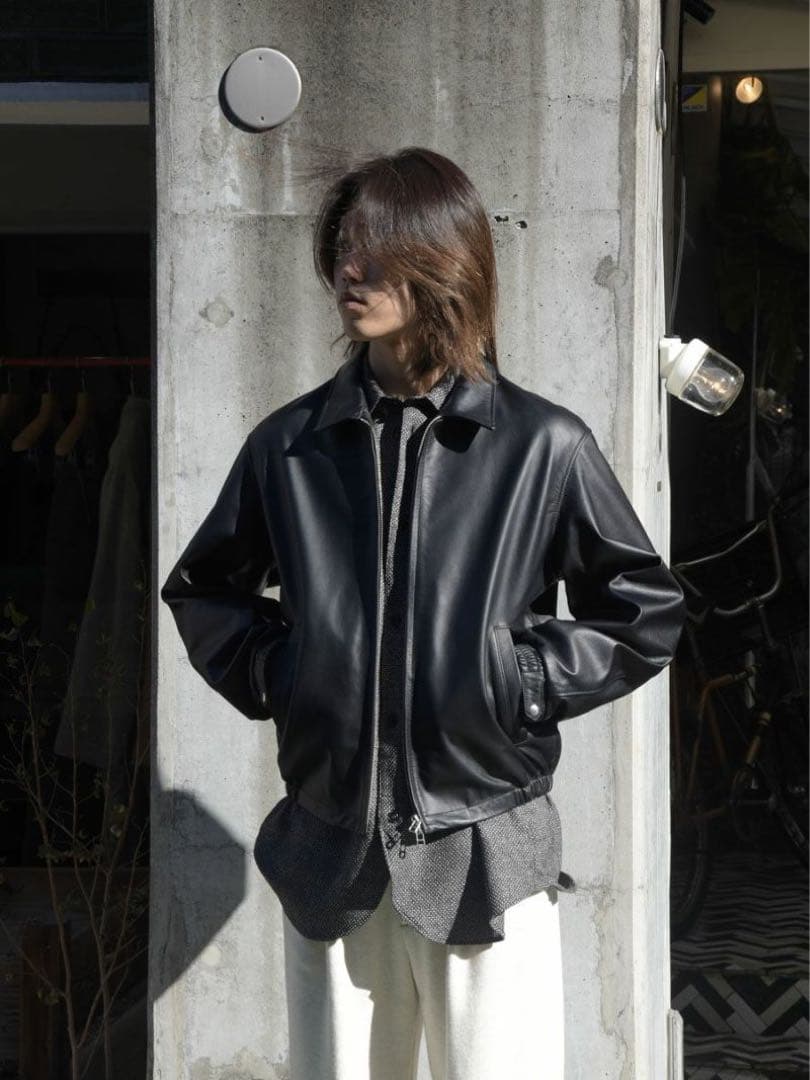 ジャケット・アウター LEATHER BLOUSON universalproducts 26ss
