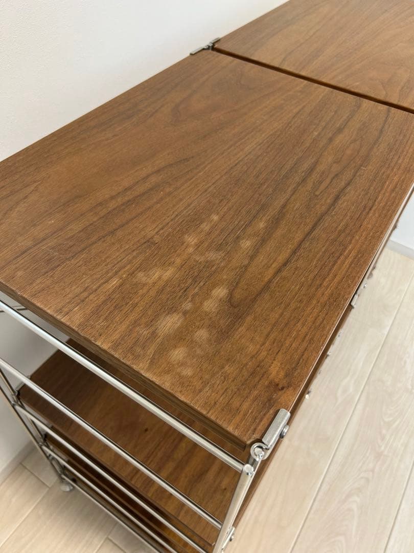 無印良品、ユニットシェルフ、ステンレス、ウォールナット、追加棚2枚付き