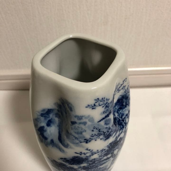 花瓶　美術陶器　風景画　壺　*