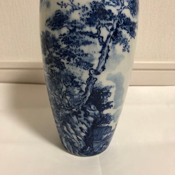 花瓶　美術陶器　風景画　壺　*