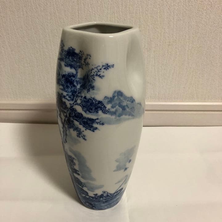 花瓶　美術陶器　風景画　壺　*