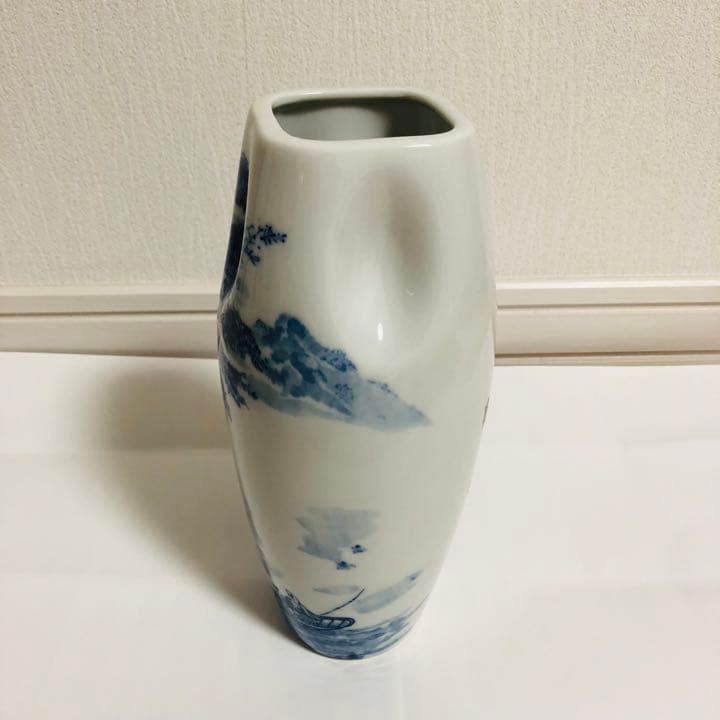 花瓶　美術陶器　風景画　壺　*