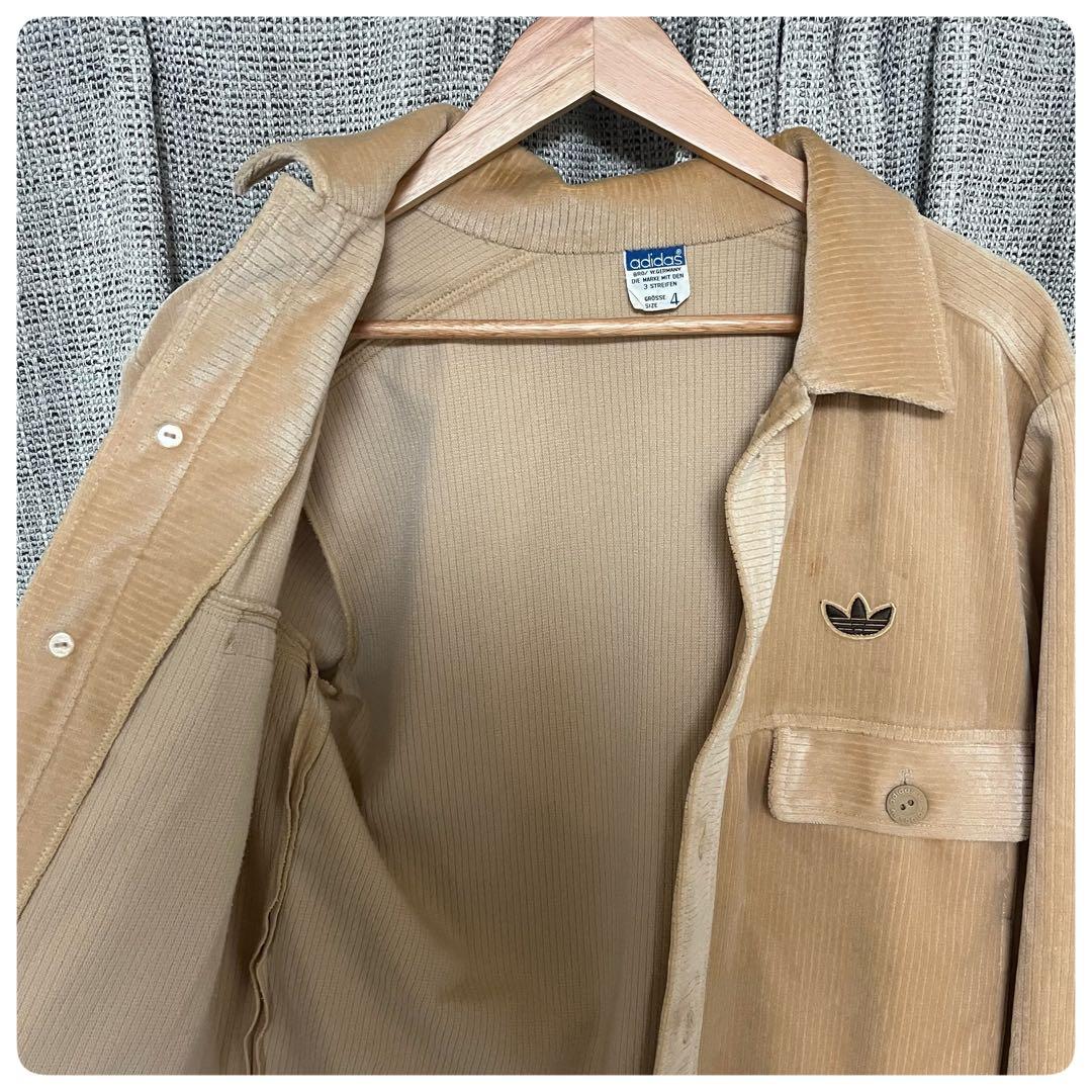 70s adidas 西ドイツ製 コーデュロイジャケット ベージュ ヴィンテージ