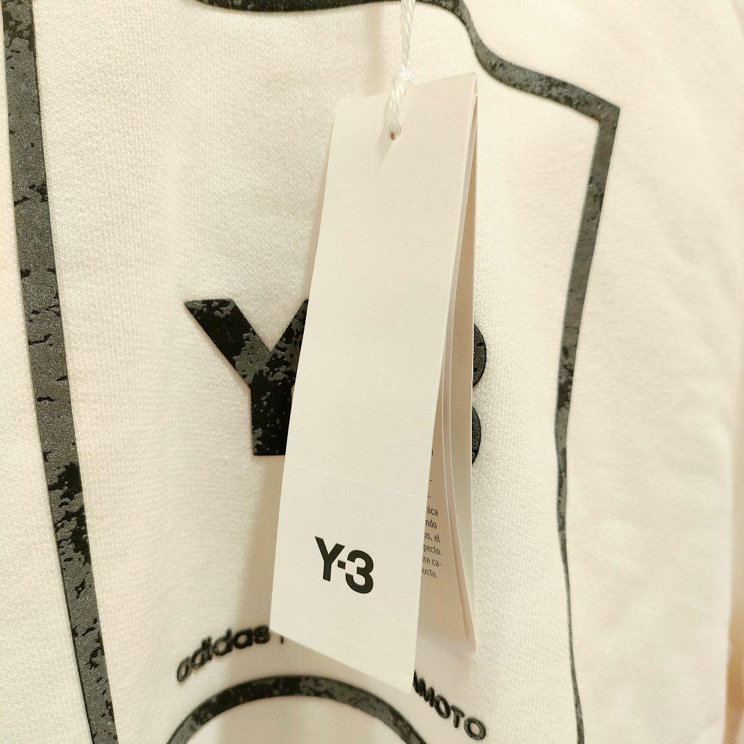 【新品未使用】Y-3 リフレクティブロゴ コットン フーディ M