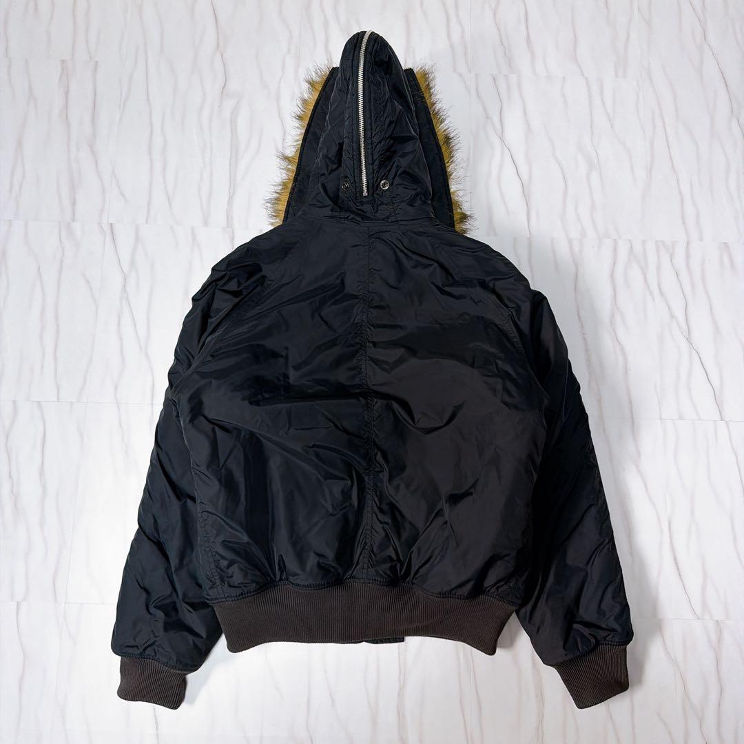 《美品》アルファインダストリーズ N-2B フライトジャケット 短丈 黒 L