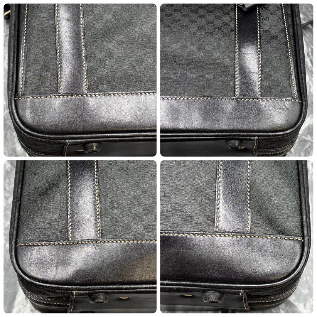 ✨美品✨GUCCI GG 2way ボストンバッグ ショルダー レザー ブラック