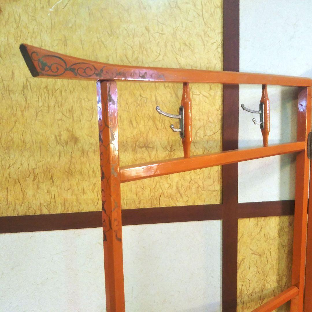 衣桁　和風ハンガーラック　着物掛け　和家具　和小物