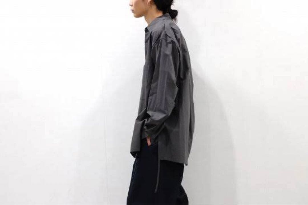 【21SS】YOKE PIPING SHIRT CARBON BLACK