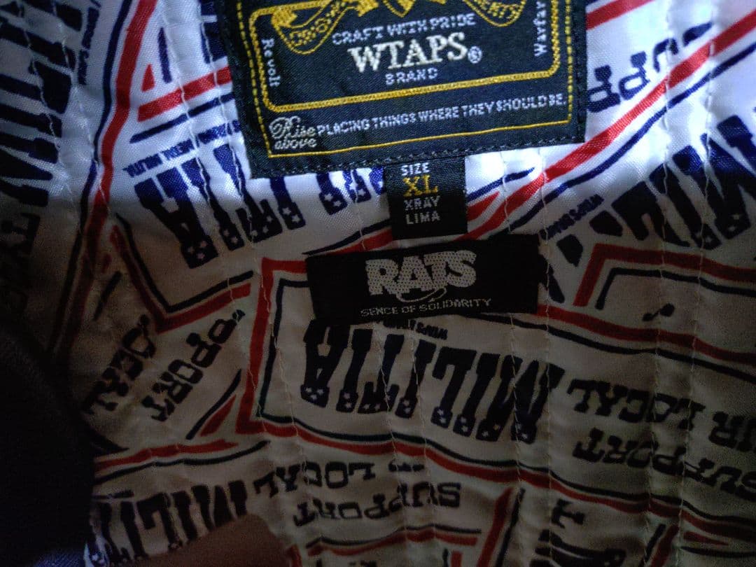 名作　希少XL 08AW WTAPS×RATS コラボ　コーチジャケット　長瀬