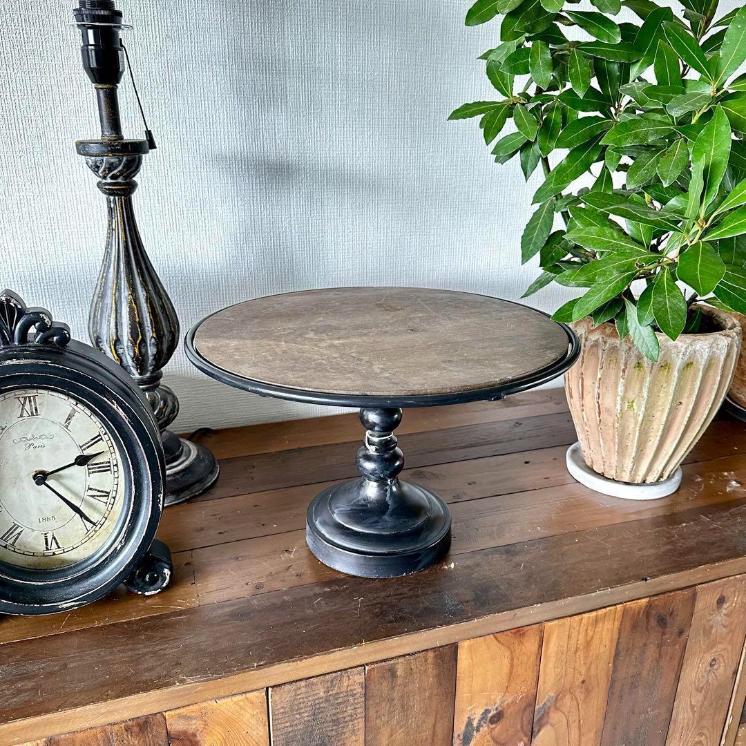 アンティーク風3点セット コンポート ケーキスタンド　置時計 キャンドルスタンド