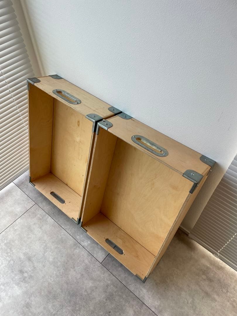 木製スタッキング　収納ボックス　ストレージ　オールドイケア　IKEA 廃盤品