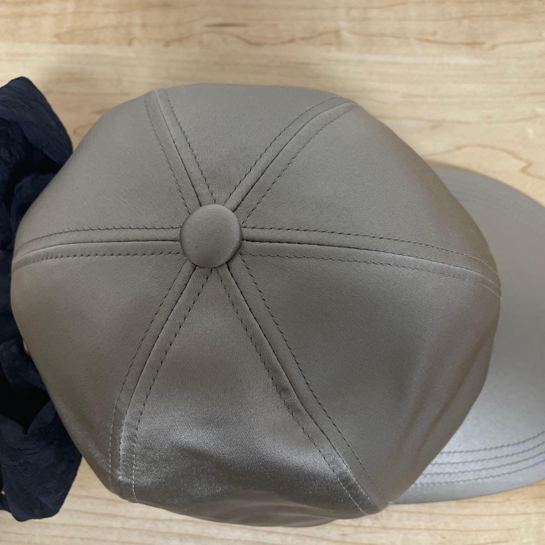 CA4LA カシラ HILDA 3 サテン レースバックリボンキャップ　グレー