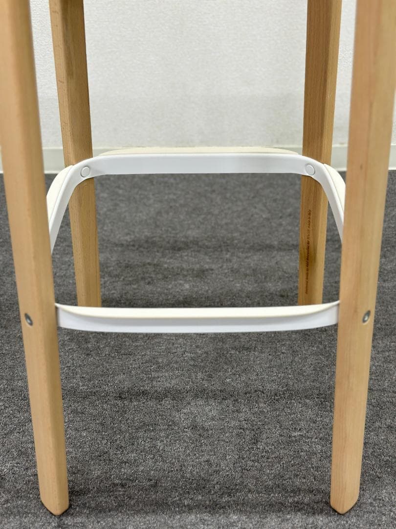 マジス■スティールウッド　スツール　高さ78cm　ホワイト　カウンターチェア