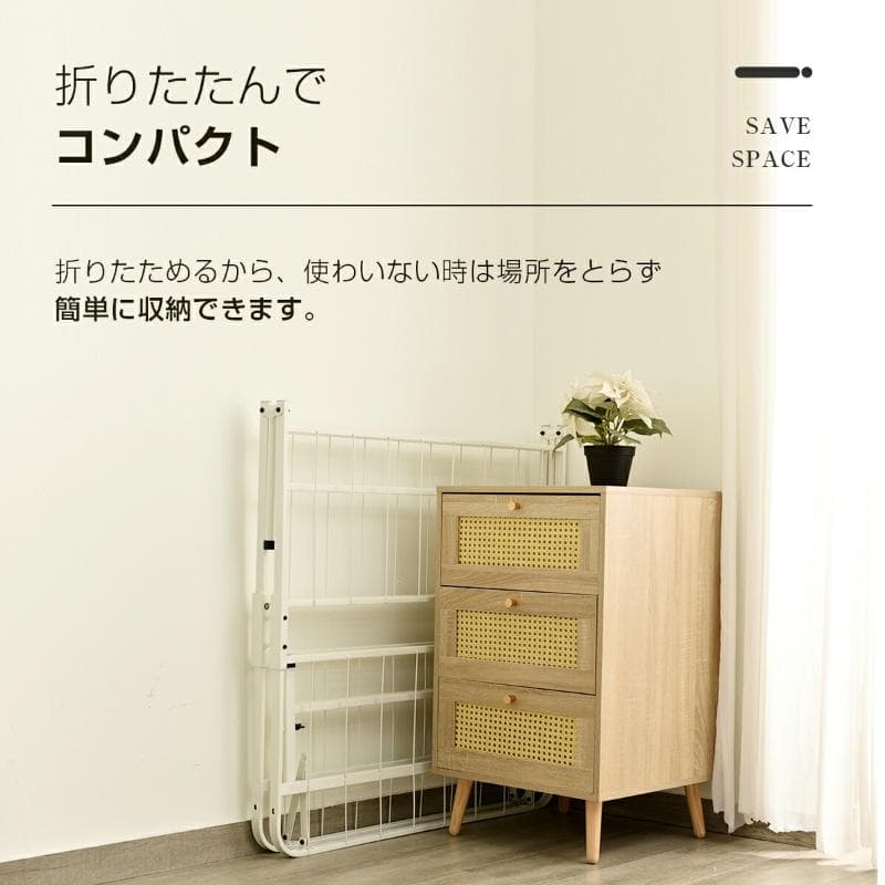 大人気！耐荷重200KG折りたたみベッド シングル 組立簡単 ベッド　BLACK