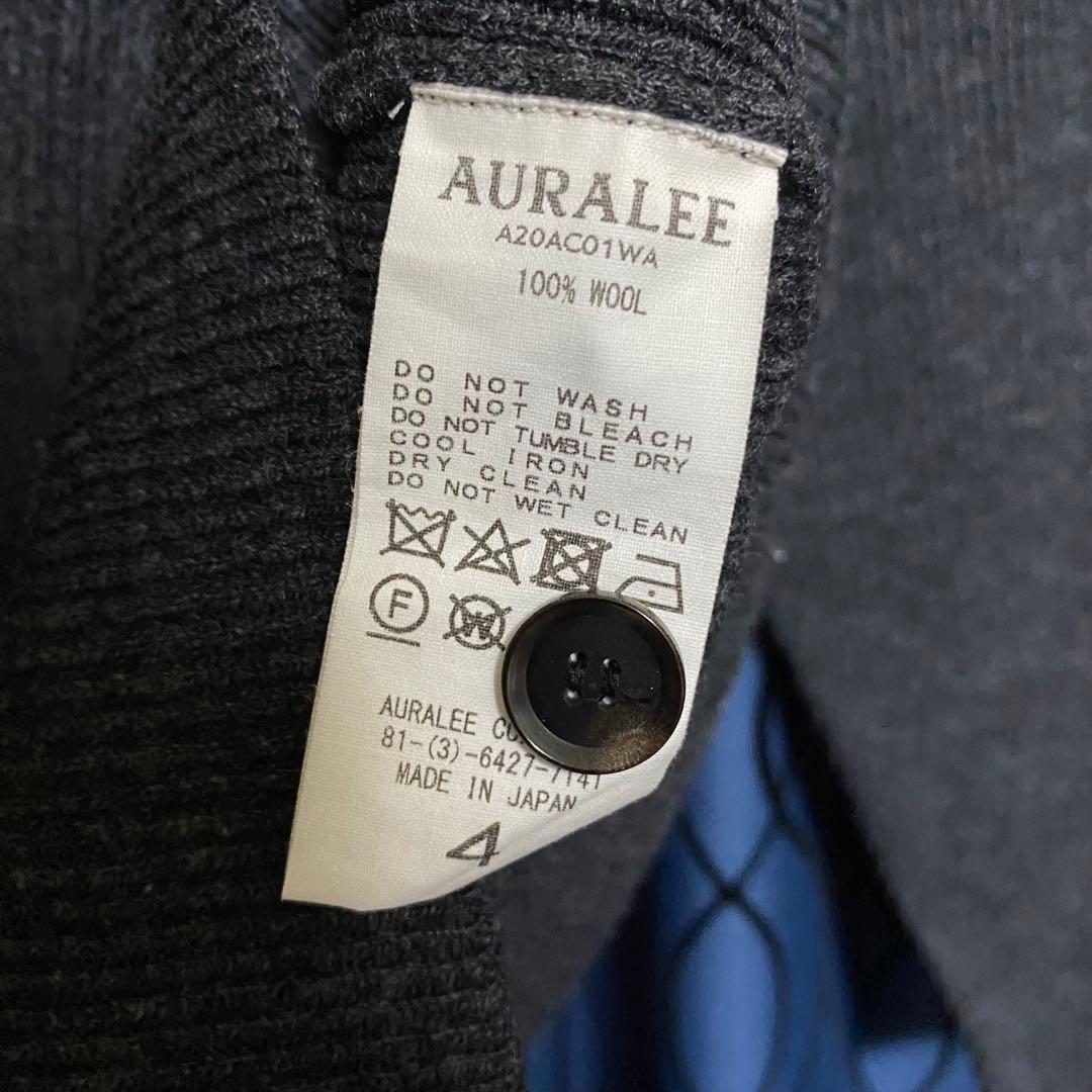 リブニットカーディガン　オーラリー　auralee