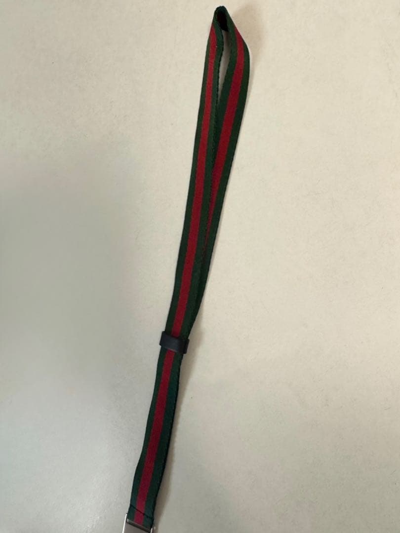 【美品】グッチ GUCCI シェリー ネックストラップ プレート キーホルダー