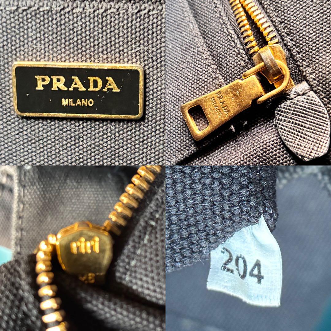 【美品✨】PRADA カナパ ミニ トートバッグ ハンドバッグ キャンバス 黒