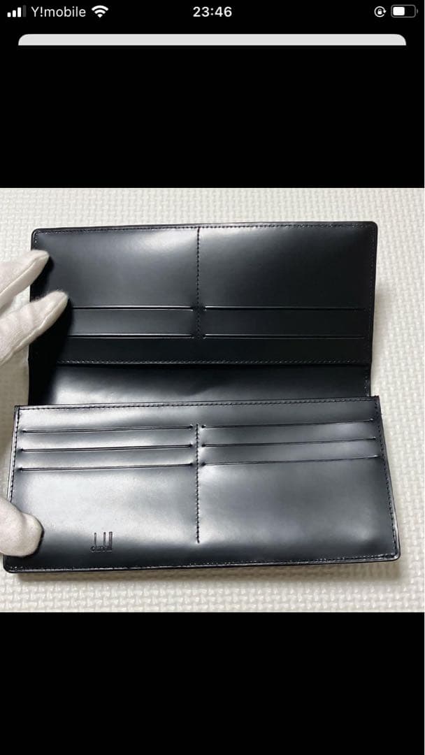 未使用　dunhill ダンヒル　レザー長財布　ブラック　黒