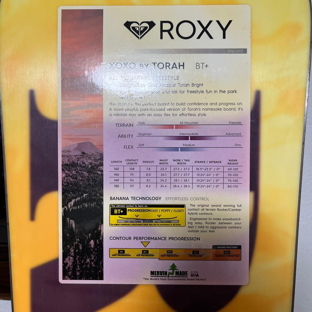 新品未使用 品質シール付き ROXY XOXO 142cm