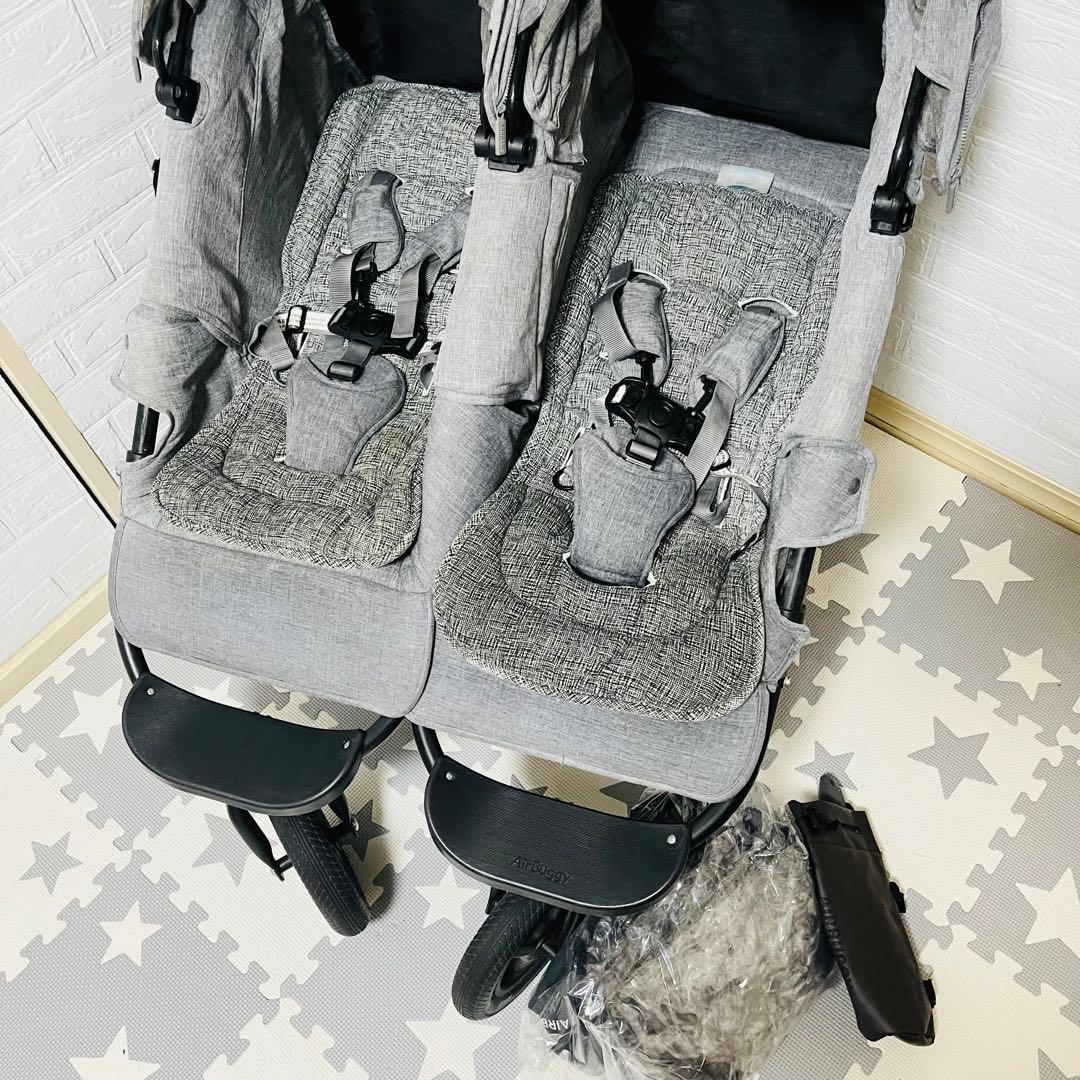 【☆美品☆】エアバギー☆ココダブル☆EXフロムバース☆アースグレー☆2人乗り☆