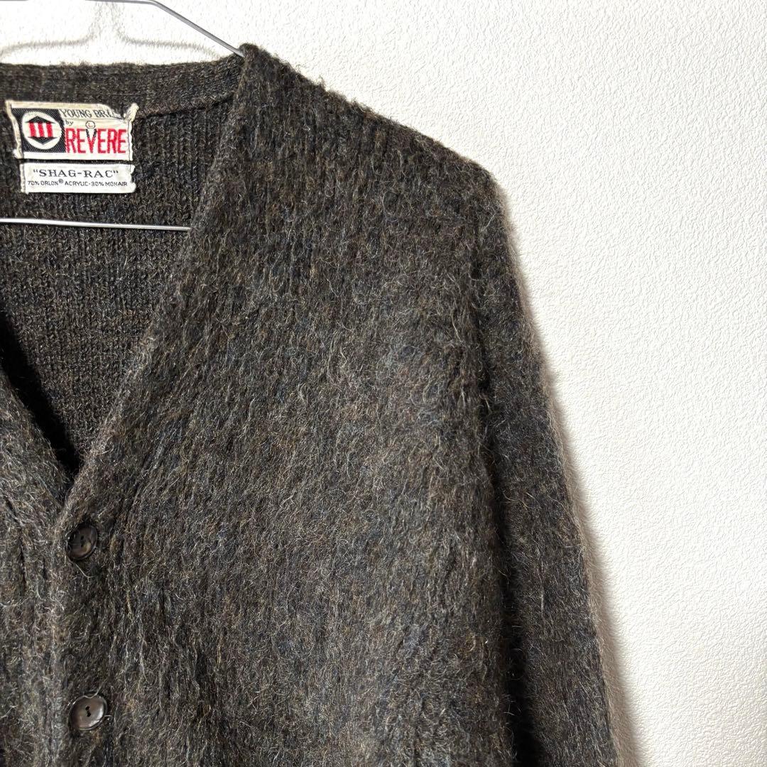 【希少】60s REVERE SHAG-RAC モヘアカーディガン L 古着