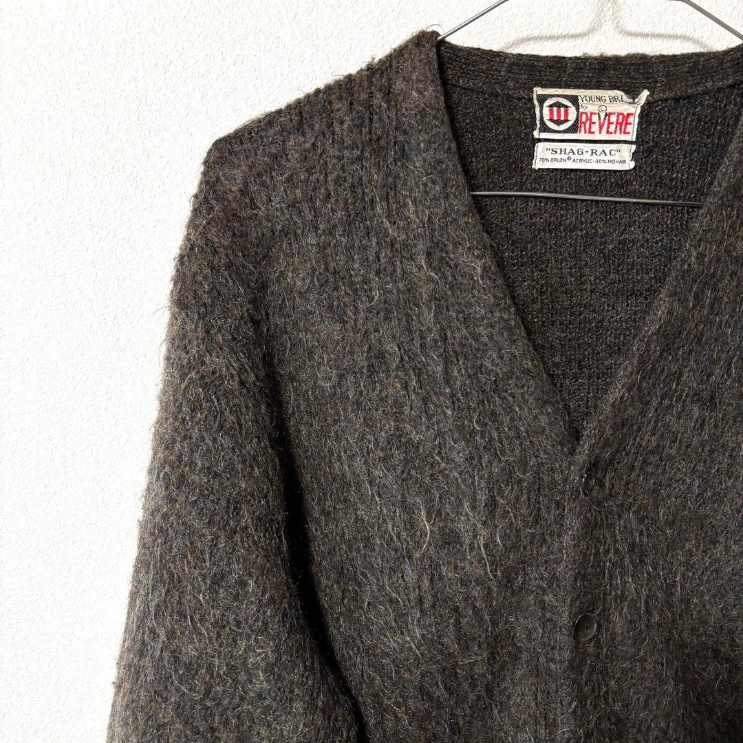 【希少】60s REVERE SHAG-RAC モヘアカーディガン L 古着