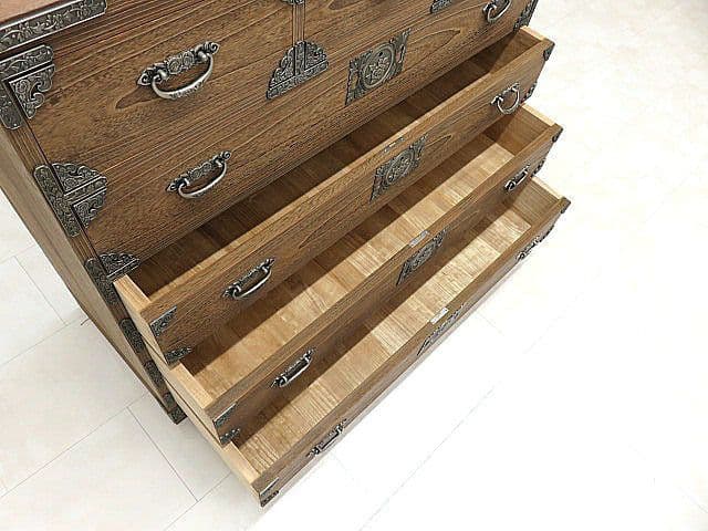 加茂桐箪笥 在銘「長谷川和玄」作 総桐整理箪笥 衣装箪笥 和箪笥 伝統工芸