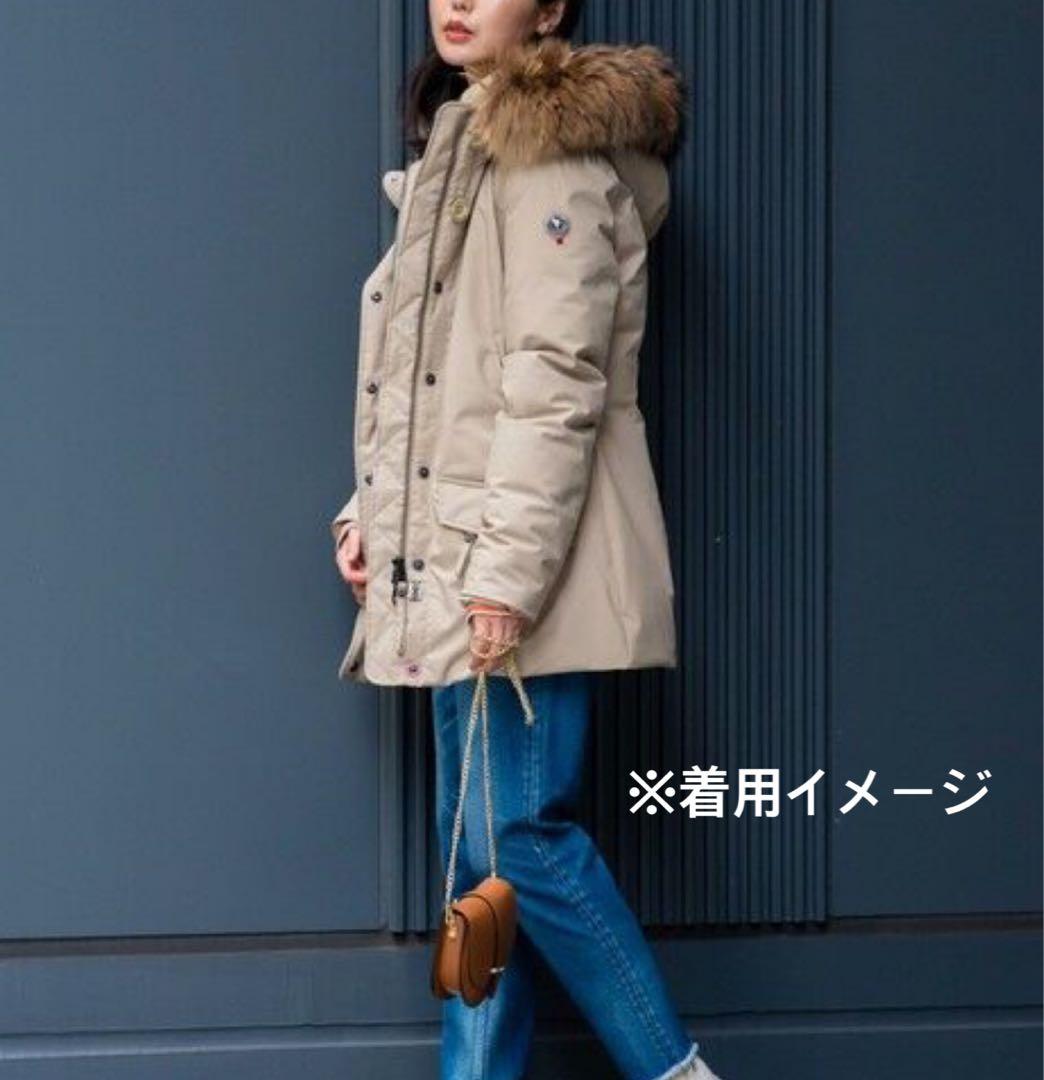 01954 未使用タグ付　Cape horn ダウンコート　ラクーンファー　44