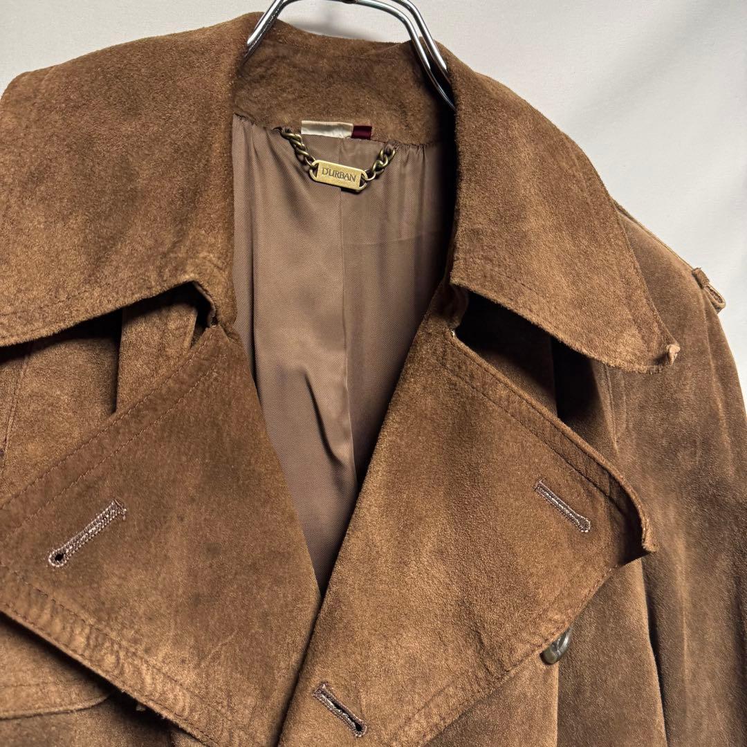 DURBAN ヴィンテージ 本革　レザー　スウェード　コート　豚革　10