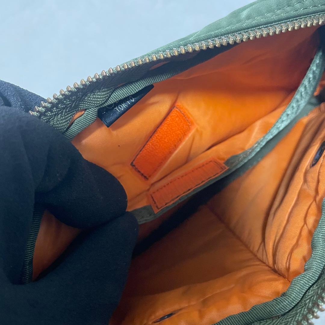 【未使用級】 PORTER タンカー ボディバッグ セージグリーン