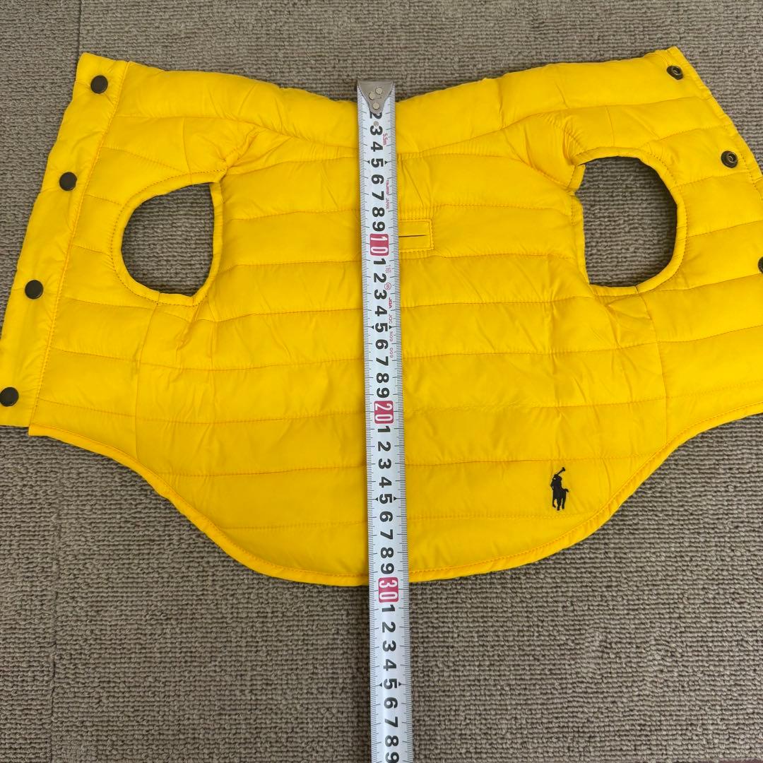 ポロラルフローレン 犬服 ダウンベスト リバーシブル ネイビー イエロー 美品