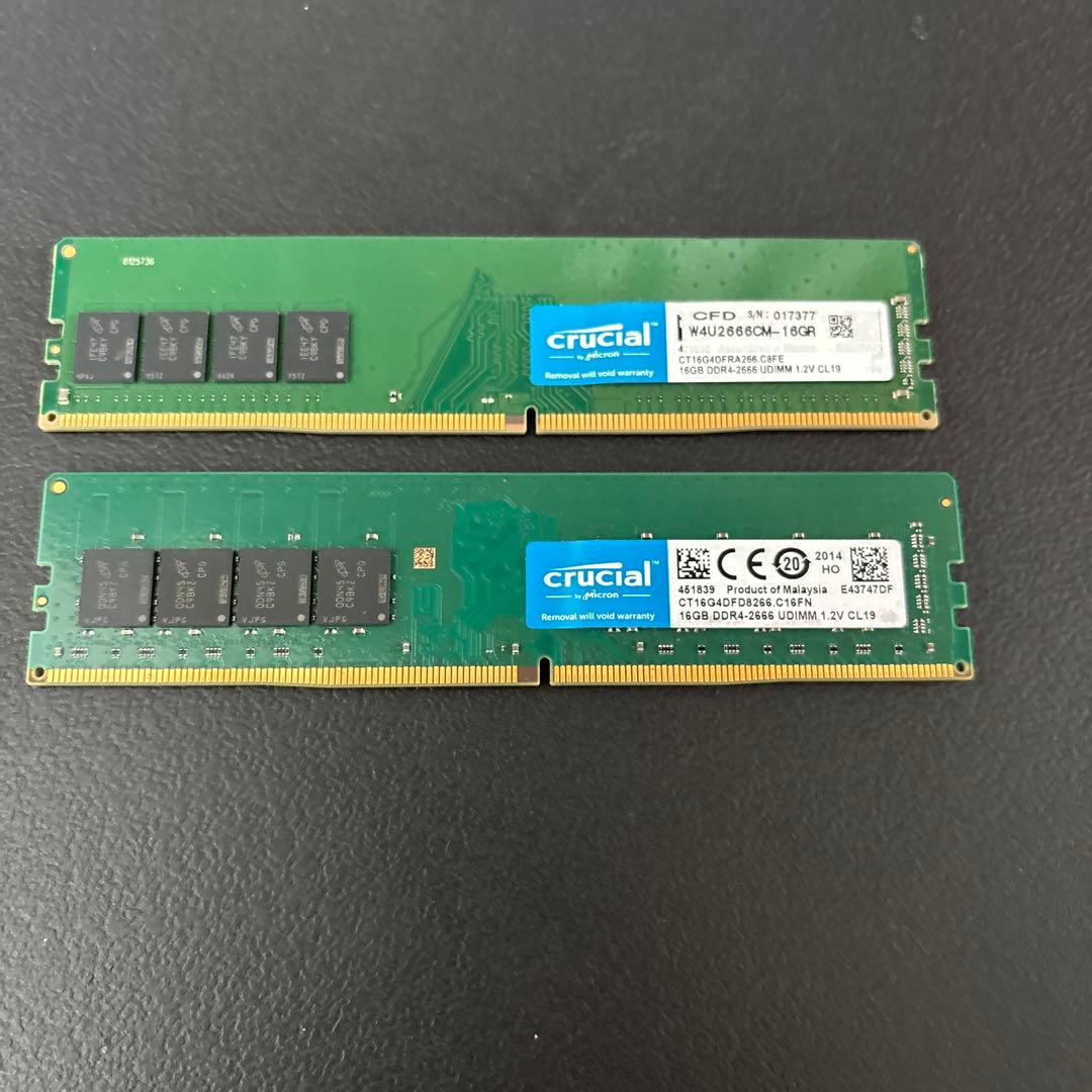 Crucial 16GB DDR4 SO-DIMM メモリー