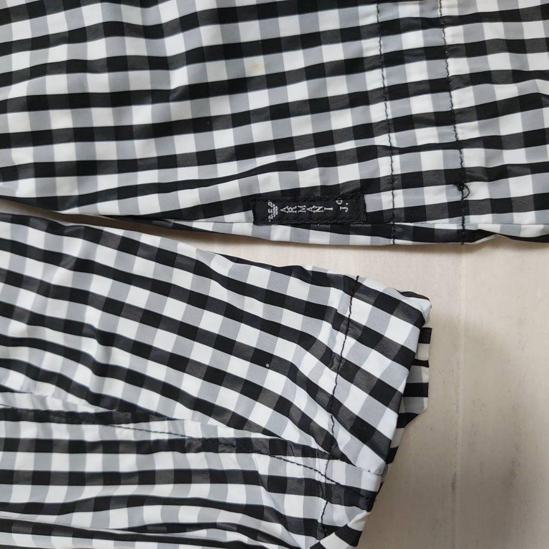 アルマーニ ジーンズ　 ギンガムチェック　 レインコート　ウエストベルト