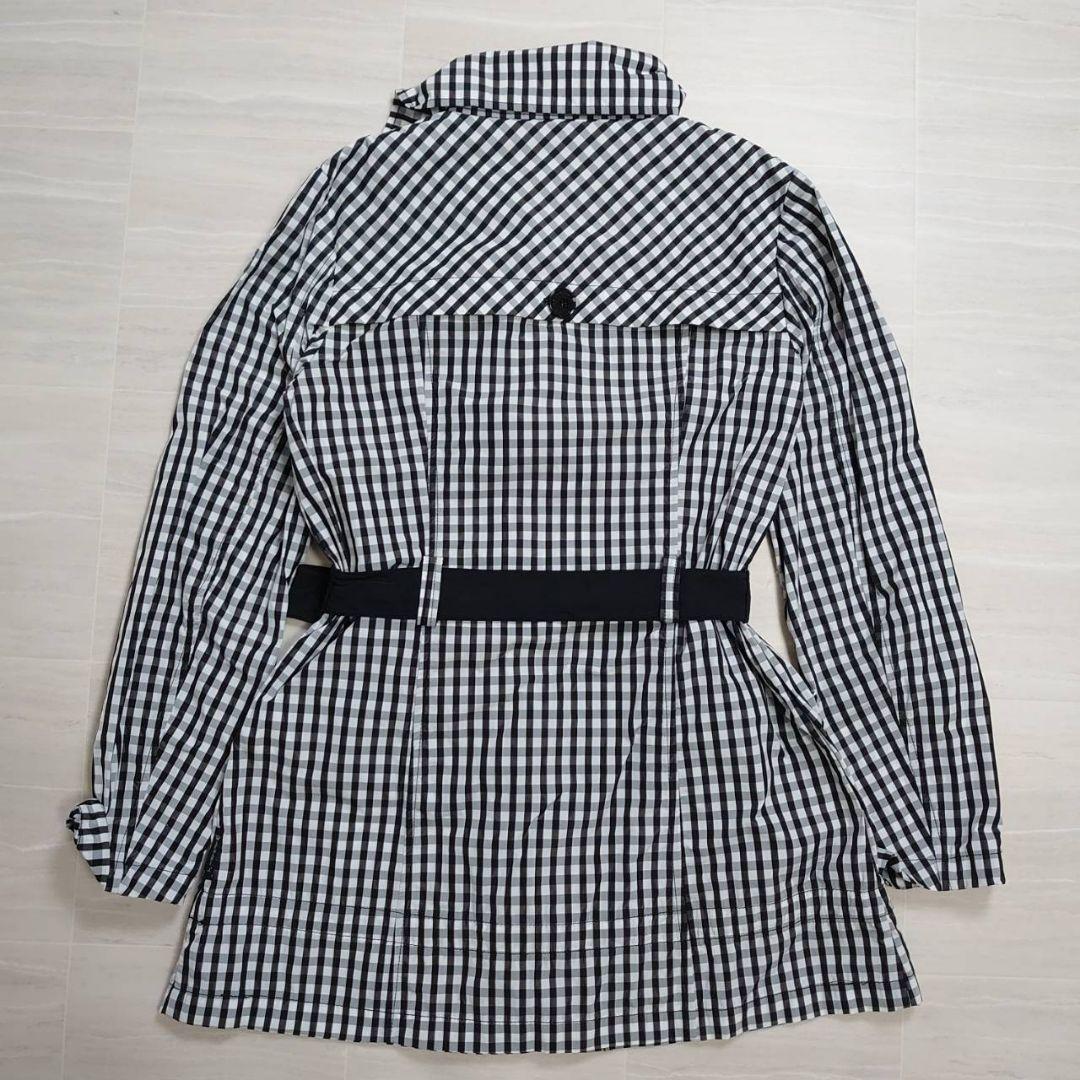 アルマーニ ジーンズ　 ギンガムチェック　 レインコート　ウエストベルト