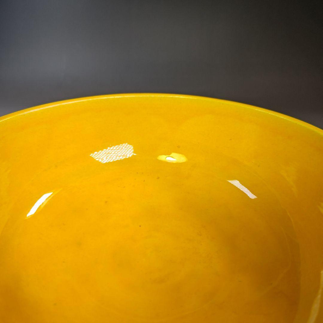 イ854 食籠『黄交趾　丸形七宝紋　喰篭』茶道具