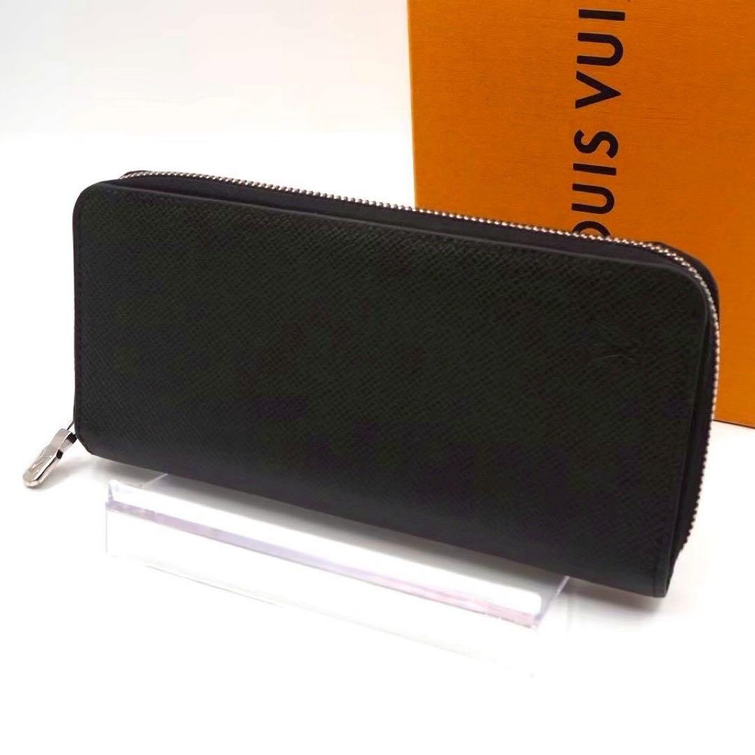 ルイヴィトン ジッピーウォレット ヴェルティカル 長財布 タイガ ブラック 黒