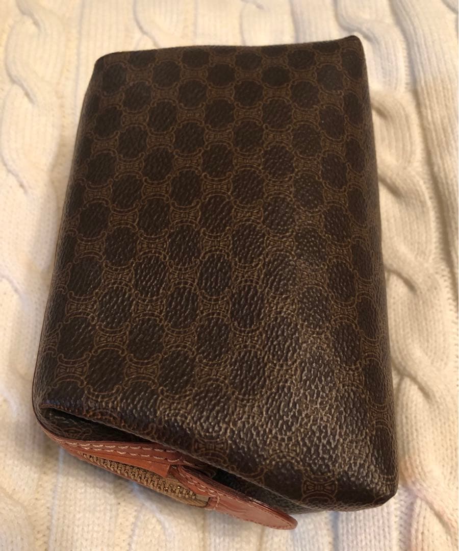 CELINE マカダム柄 化粧ポーチ 訳あり美品