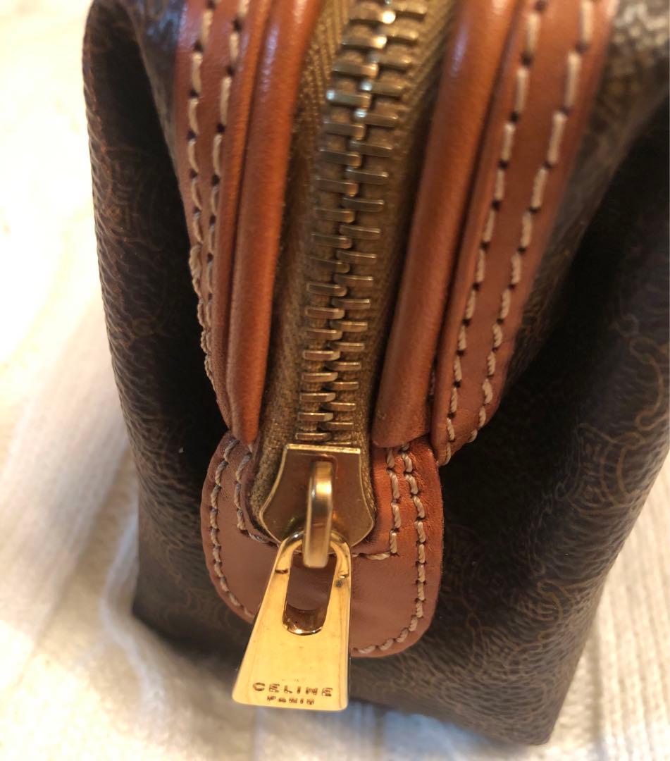 CELINE マカダム柄 化粧ポーチ 訳あり美品