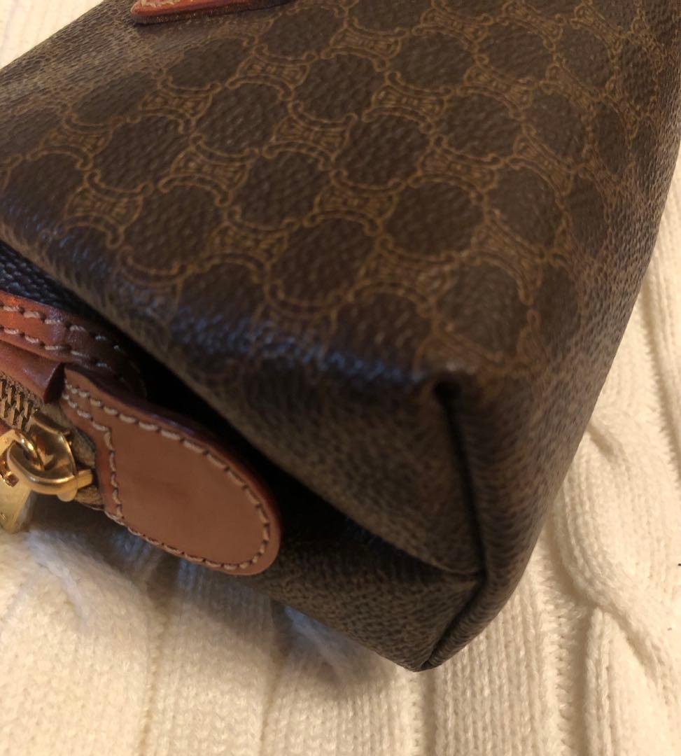 CELINE マカダム柄 化粧ポーチ 訳あり美品